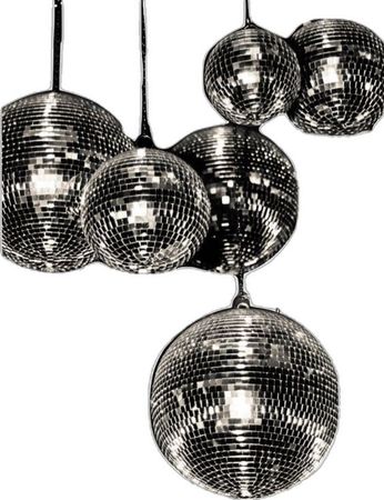 disco balls hanging vibes mood