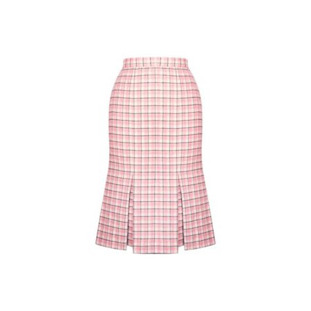 "Paulette" pink checkered skirt | Fifi Chachnil - Official Site