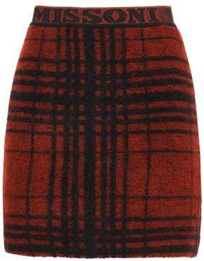 Checked Knitted Mini Skirt