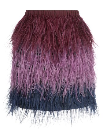 Cynthia Rowley Ostrich Feather Mini Skirt | Farfetch.com
