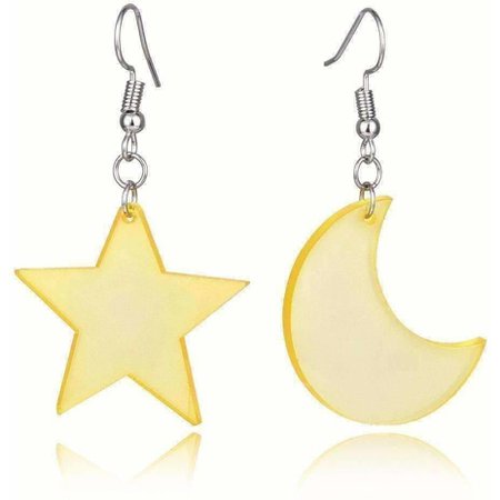 Moon and Back Drop Earrings - Own Saviour