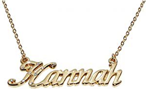 hannah gold name necklace