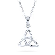 Celtic Simple Triquetra Trinity Knot Viking Pendant For Women Necklace 925 Sterling Silver