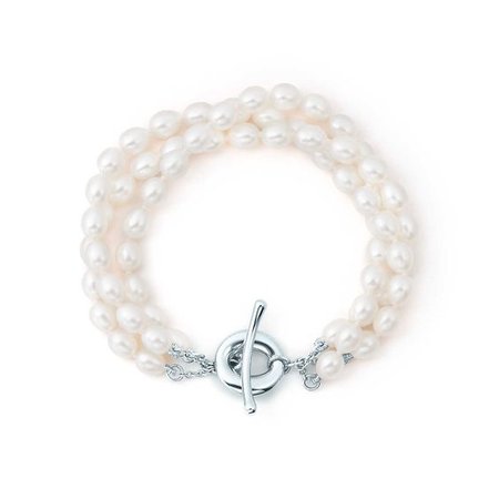Elsa Peretti® Sevillana bracelet in sterling silver with freshwater cultured pearls, medium. | Tiffany & Co.