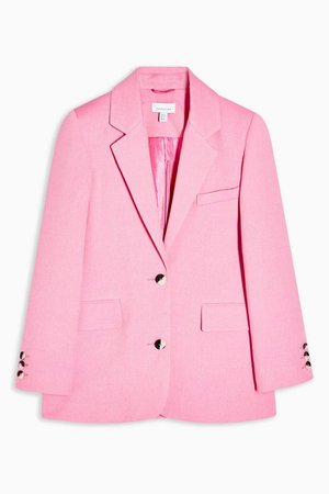 Pink Crop Single Breasted Suit Blazer | Topshop