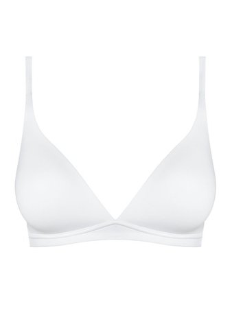 white triangle bra