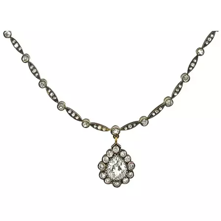 Victorian Diamond Necklace For Sale at 1stDibs | victorian diamond pendant, crystal serpent catch rate