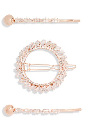 8 Other Reasons Camden Assorted 3-Pack Crystal Hair Clips | Nordstrom