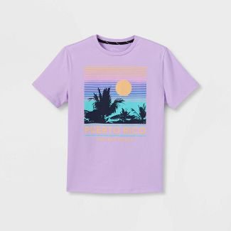 Boys' 'puerto Rico Sun Bay Sunset' Graphic Short Sleeve T-shirt - Art Class™ Purple : Target
