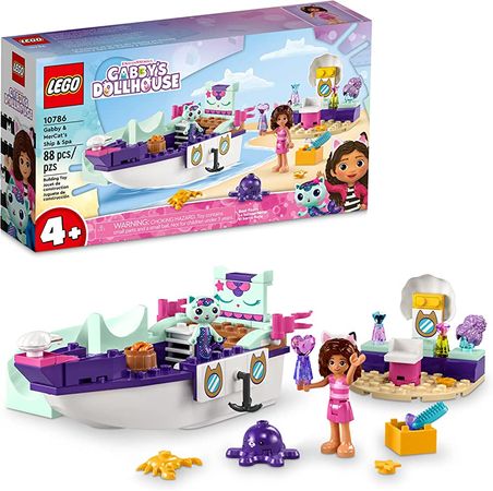 Amazon.com: LEGO Gabby & Mercat’s Ship & Spa 10786 Building Toy for Fans of DreamWorks Animation’s Gabby’s Dollhouse, Boat Playset, Beauty Salon and Accessories for Imaginative Play, Gift Idea for Kids Ages 4+ : Toys & Games