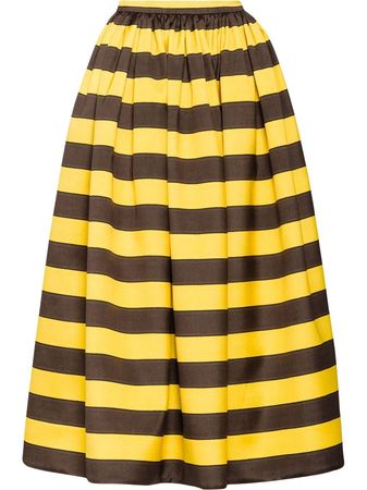 Prada Striped Midi Skirt - Farfetch