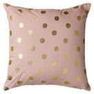 pink and gold pillow