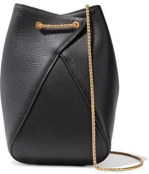 Smooth And Textured-leather Bucket Bag