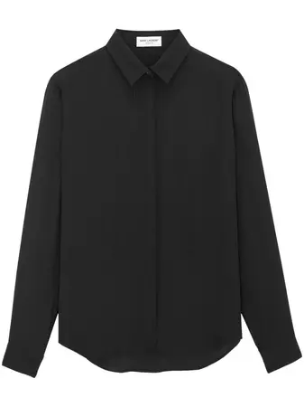 Saint Laurent Striped button-up Silk Shirt - Farfetch