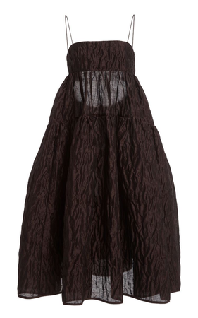 brown Cecile Bahnsen textured maxi dress