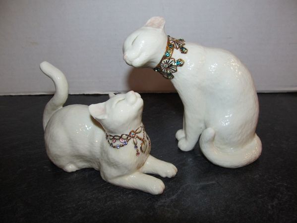 Lenox Fine China Jeweled Collar White Kitten Cat Figurine - Etsy