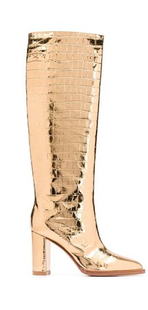 gianvito rossi metallic knee high boots