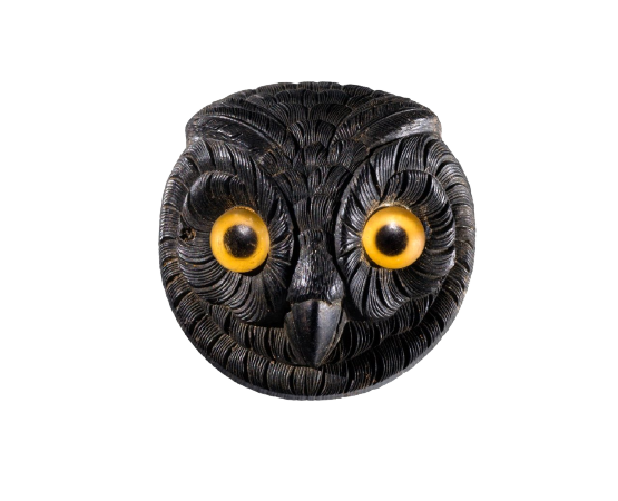 1880s owl brooch