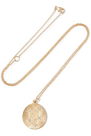 Brooke Gregson | Pisces 14-karat gold diamond necklace | NET-A-PORTER.COM