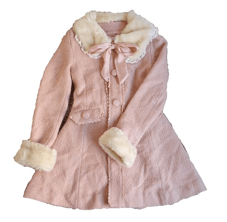 pastel pink kawaii coat
