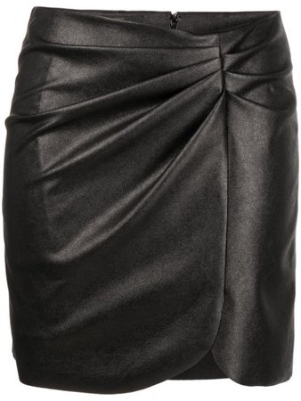 Pinko faux-leather skirt black 1B14P48303Z99 - Farfetch