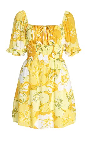 Lecco Floral Crepe Mini Dress By Faithfull The Brand | Moda Operandi