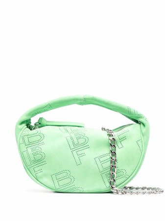 Shop BY FAR Baby Cush perforated mini bag with Express Delivery - FARFETCH