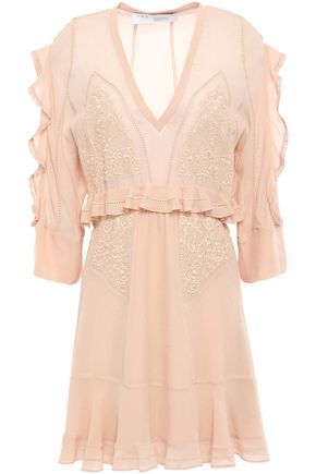 Ruffled embroidered crepe mini dress | IRO | Sale up to 70% off | THE OUTNET