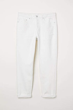 Boyfriend Low Jeans - White