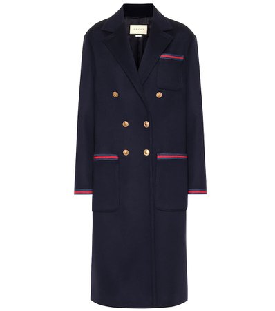 Double-Breasted Wool Coat - Gucci | Mytheresa