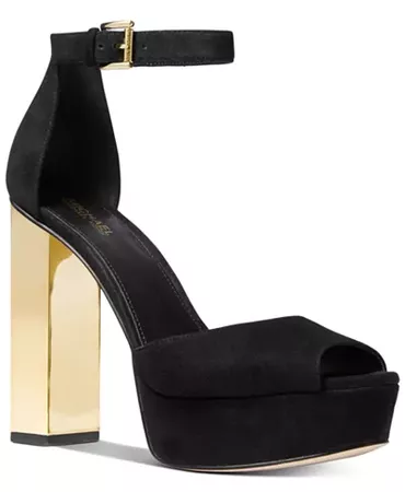 Michael Kors Petra Platform Sandals & Reviews - Sandals & Flip Flops - Shoes - Macy's black