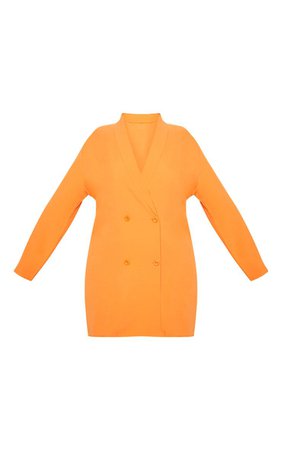 Plus Orange Oversized Blazer Dress | PrettyLittleThing USA