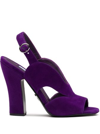 Purple Prada Open-Toe Sandals | Farfetch.com