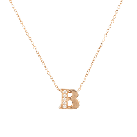 B letter necklace - Google Search