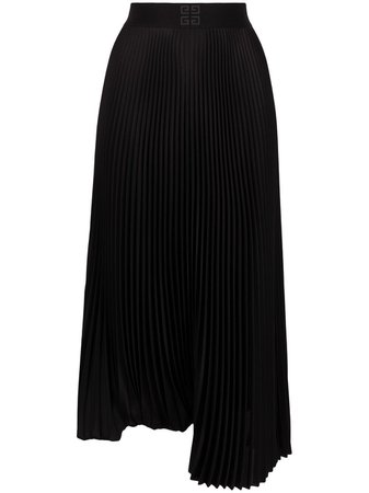 Shop Givenchy 4G asymmetric pleated skirt with Express Delivery - FARFETCH