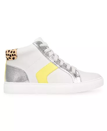 Neon Yellow DV Dolce Vita Alvira Lace-Up High-Top Sneakers & Reviews - Athletic Shoes & Sneakers - Shoes - Macy's
