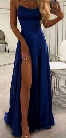 blue hoco dress