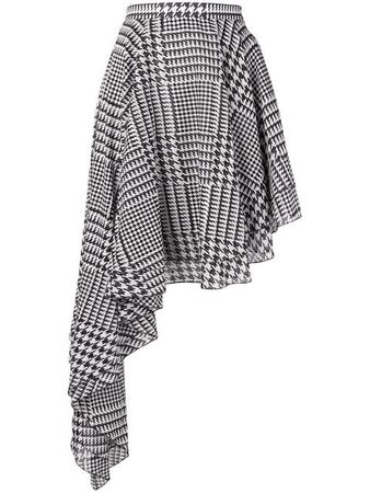 Alexandre Vauthier houndstooth asymmetric skirt $573 - Buy SS19 Online - Fast Global Delivery, Price