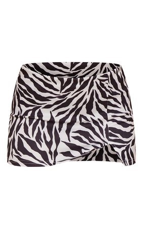 Multi Woven Zebra Print Micro Mini Skirt | PrettyLittleThing USA