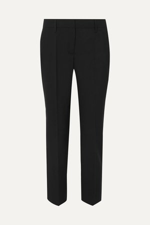 Black Wool straight-leg pants | Prada | NET-A-PORTER