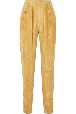 Isabel Marant | Fany pleated corduroy tapered pants | NET-A-PORTER.COM