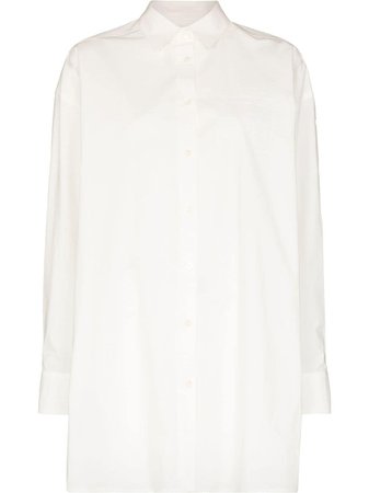 Totême drop-shoulder Cotton Shirt - Farfetch
