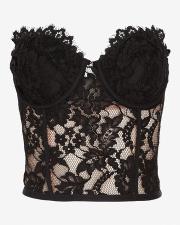 Allover Lace Strapless Corset Tube Top | Express