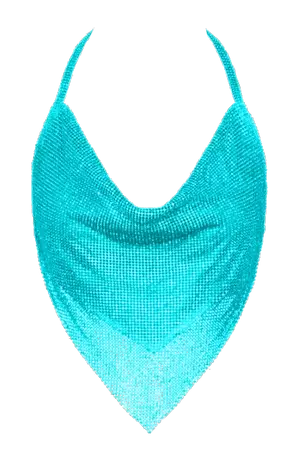 Cyan Handkerchief Top - Edit by @seeker_official (CREDIT IF YOU USE)