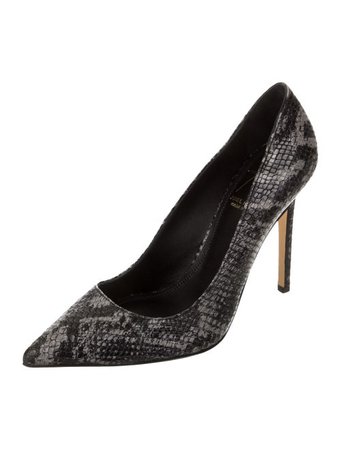 Abel Muñoz Embossed Leather Pointed-Toe Pumps - Shoes - W7A20595 | The RealReal