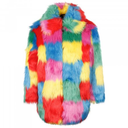 Stella McCartney Colorful Fluffy Coat - BAMBINIFASHION.COM