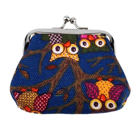 Coofit Multicolor Womens Purse Owl Design Canvas Purse Card Bag Coin Purse Clutch Bag Wallet Pouch with Handle Birthday Valentine's Day Gift for Women Ladies Girls - Walmart.com