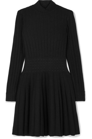 Alaïa | Ribbed wool-blend turtleneck mini dress | NET-A-PORTER.COM