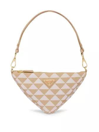 Prada triangle-logo Embroidered Bag - Farfetch