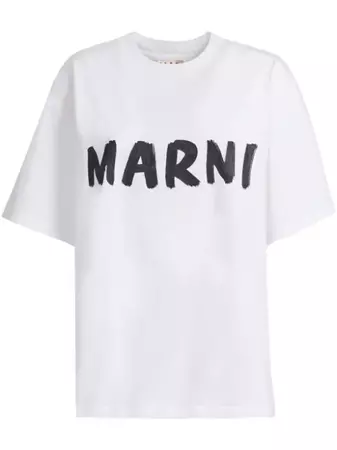 Marni logo-print Cotton T-shirt - Farfetch
